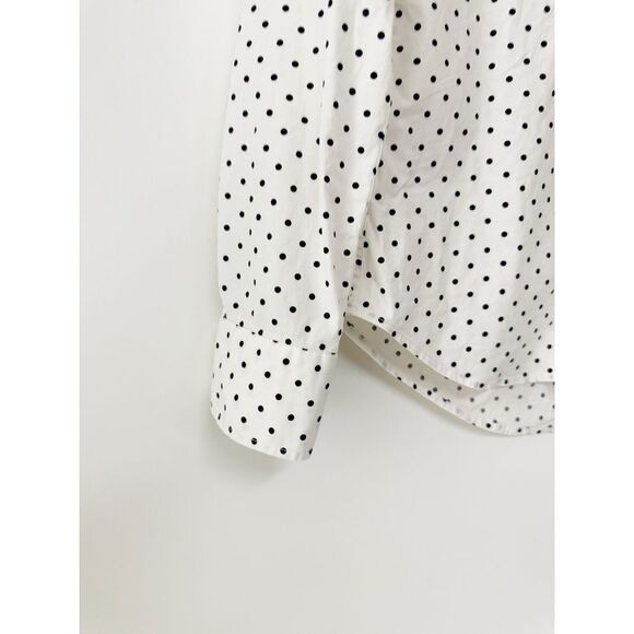 The Shirt by Rochelle Behrens White Black Polka Dot Size Extra Small - Picture 4 of 10